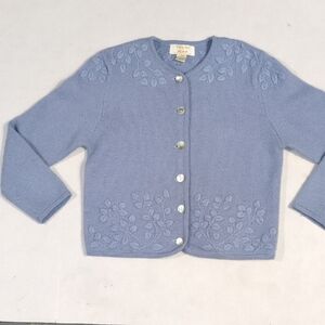 Vintage Patel Floral Embroidered Grandmacore Cottagecore Twee Soft S Wool Earth